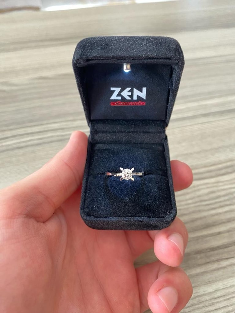 ZEN sıfır 0.40 karat hera tektaş pırlanta yüzük