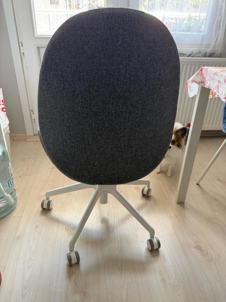 Gri ve Bej iki adet IKEA Hattefjall kolçaklı çalışma sandalyesi - 3