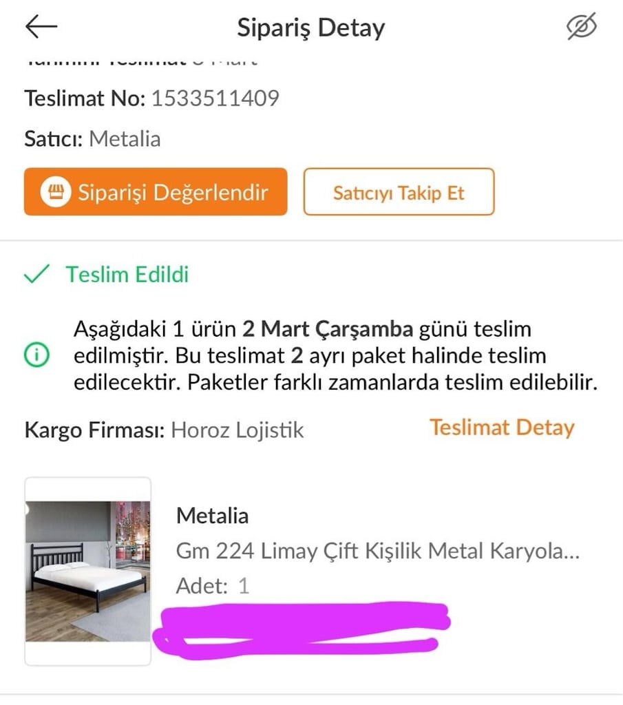 Siyah Metal karyola - 2
