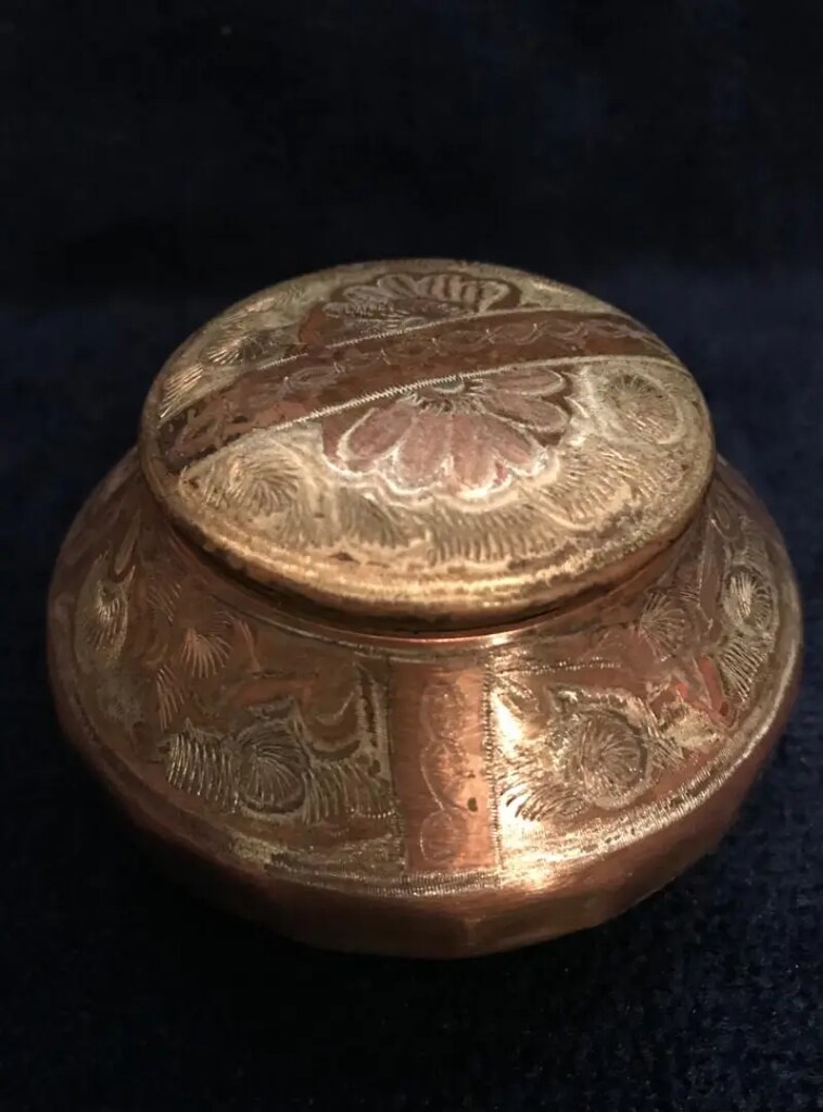 Eski Bakır Kapaklı Kutu - 3