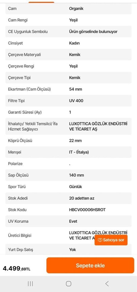 vogue kadın güneş gözlüğü - 4