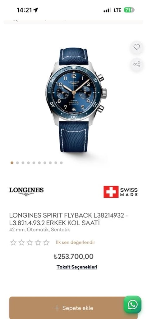 Longines Spirit Flyback Seri Numaralı - 8