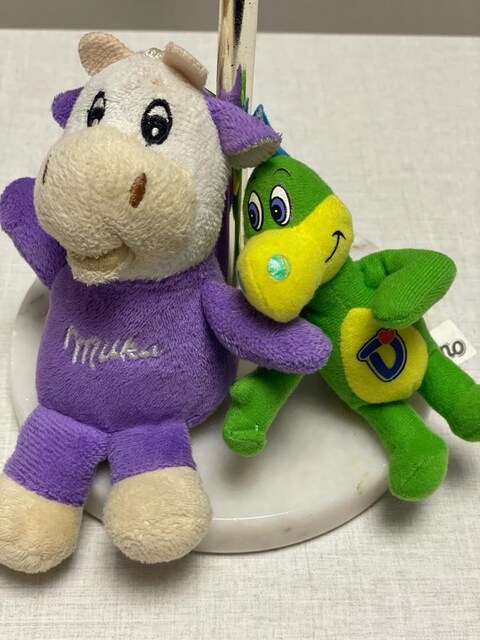 Nadir 2000'ler Retro Milka İnek & Danone Danino Dinozor Peluş Figür