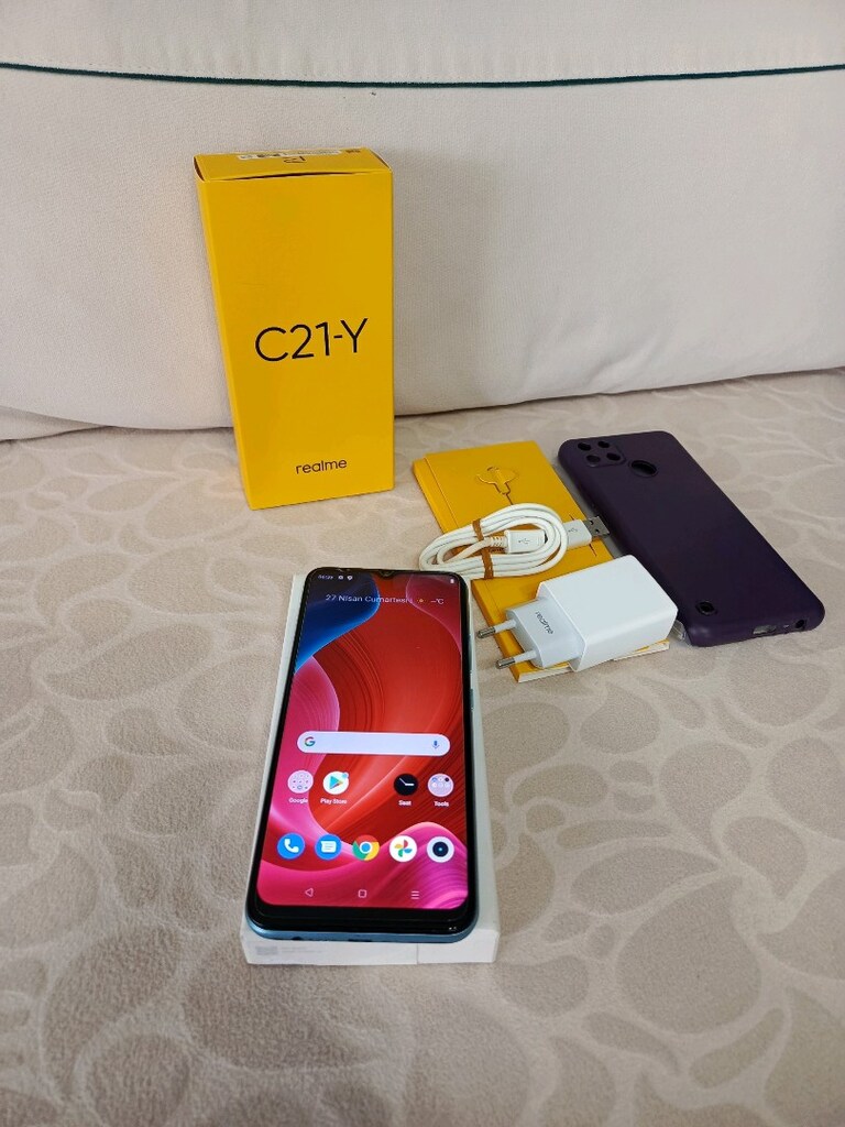 Realme C21 Y 64 GB hafıza 4 Ram sıfır ayarında telefon - 2