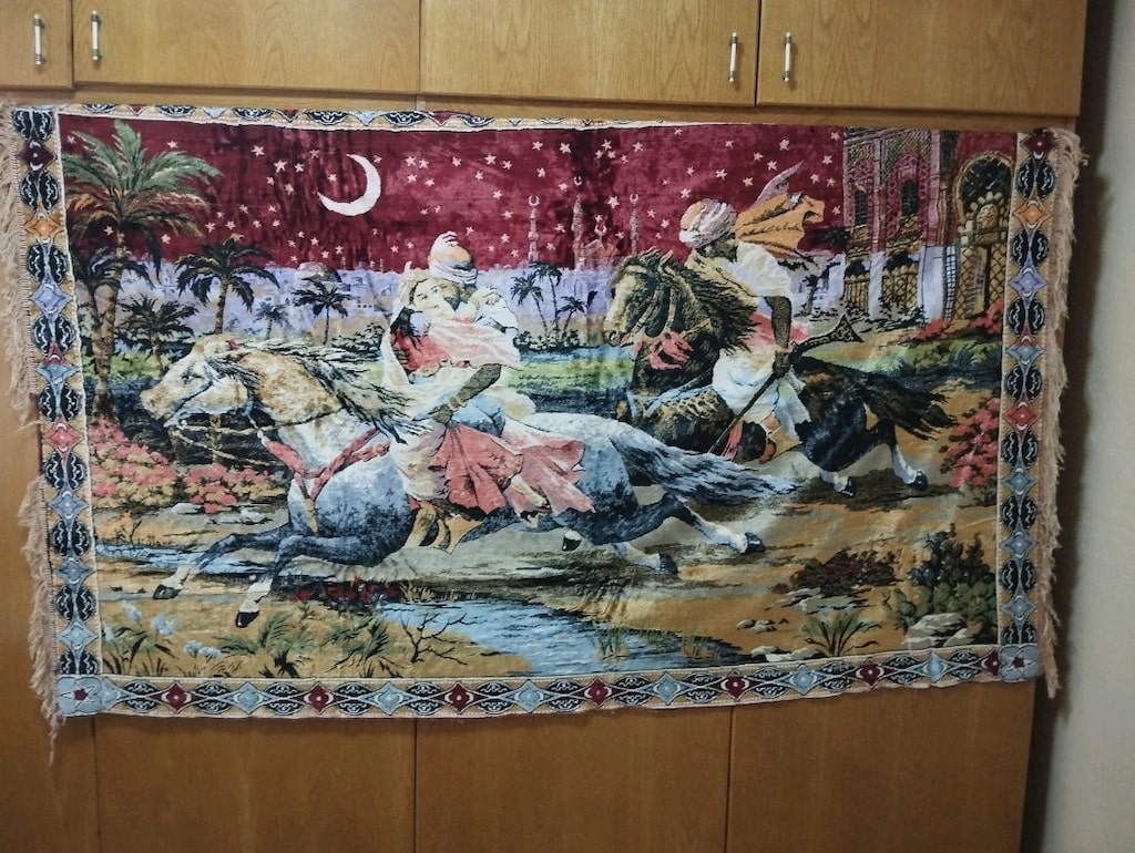 1970 yilların resimli duvar halısı - 4