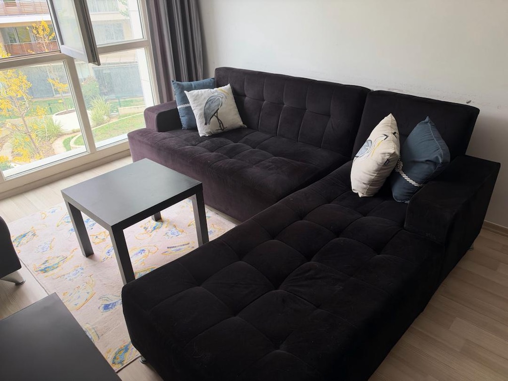 Puflu Köşe Koltuk Takımı + TV Ünitesi + 2 Sehpa – Komple Salon - 3