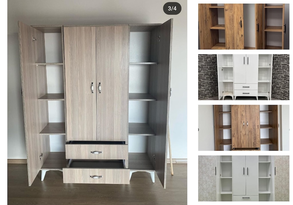 4 kapaklı elbise dolabı acgjbbbsud - 3