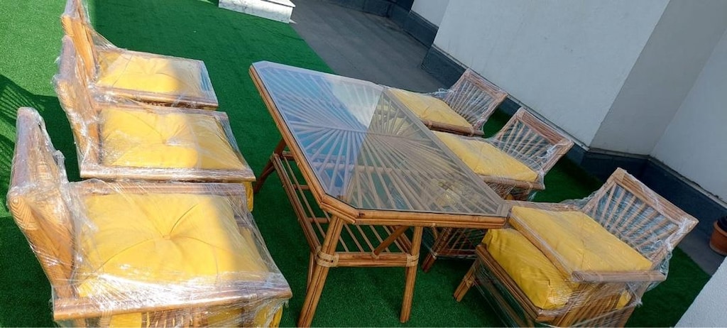 GÖSTERİŞLİ ŞIK KALİTELİ BAMBU BALKON TAKIMLARI - 2