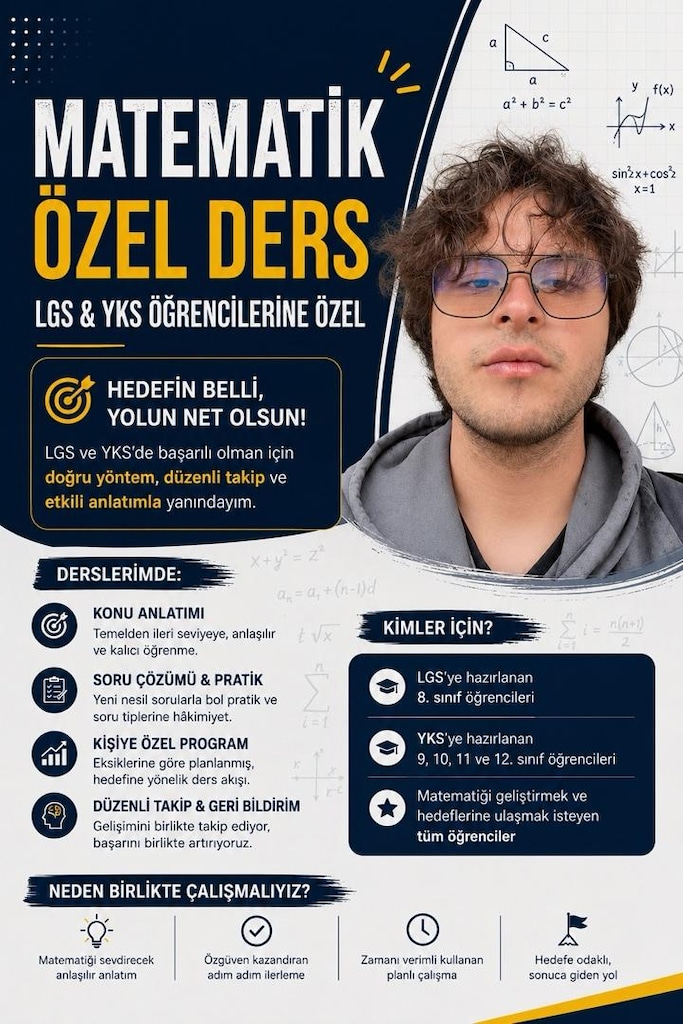 YKS LGS ÖĞRENCİLERİNE ÖZEL DERS