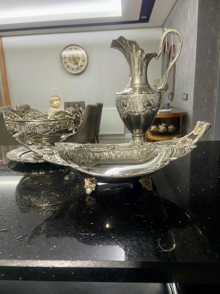 GÜMÜŞ 4 PARÇA OBJE SET - 2