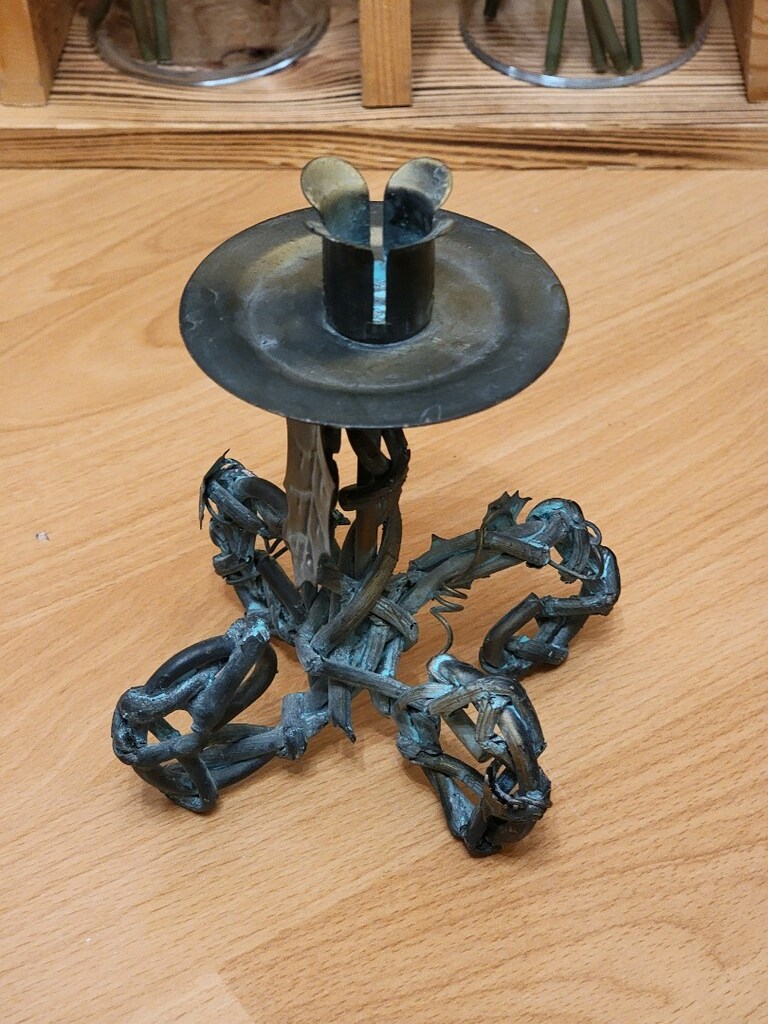 metal ferforje Dekoratif Şamdan mumluk - 2