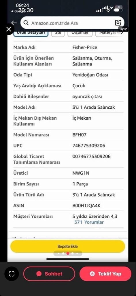 Fisher-Price 3’ü 1 Arada Salıncak - 14
