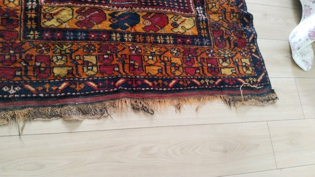 El dokuması yün halı - 3