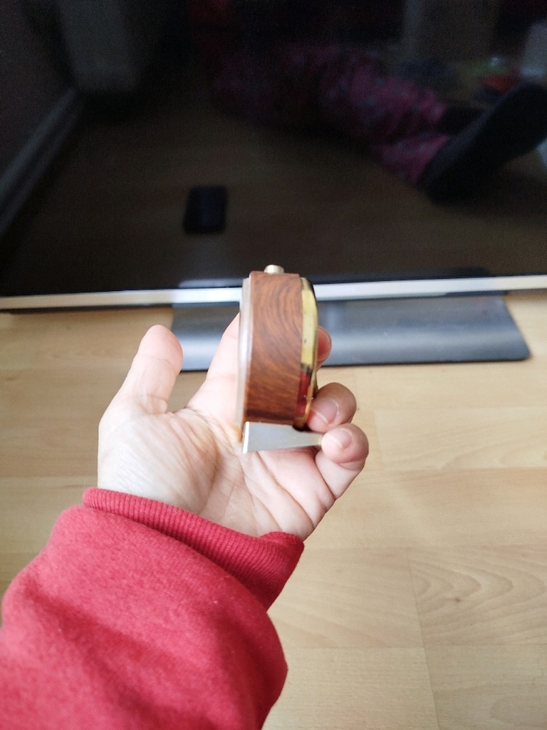 Vintage Almanya Junghans Trivox çalar saat masa çalar saati ahşaptan - 6