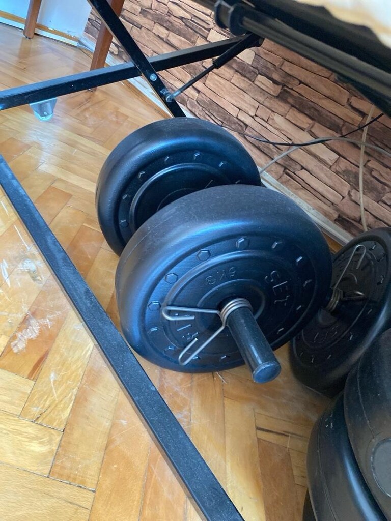 100 kg halter seti ve bench pres sehpası - 3