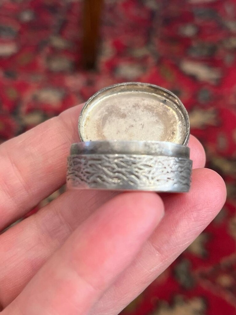 GümüşSavatlı Enfiye Kutusu 900 ayar 3*1 cm - 3