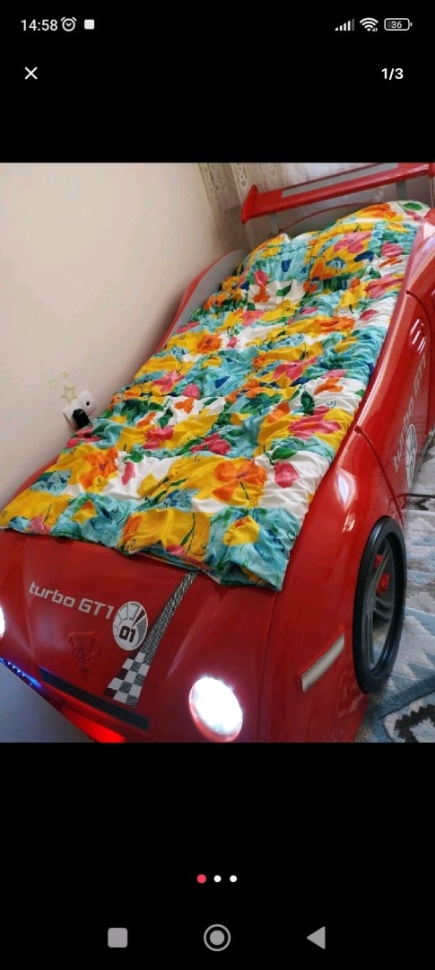 kupa markanın ışıklı müzikli araba yatak - 2