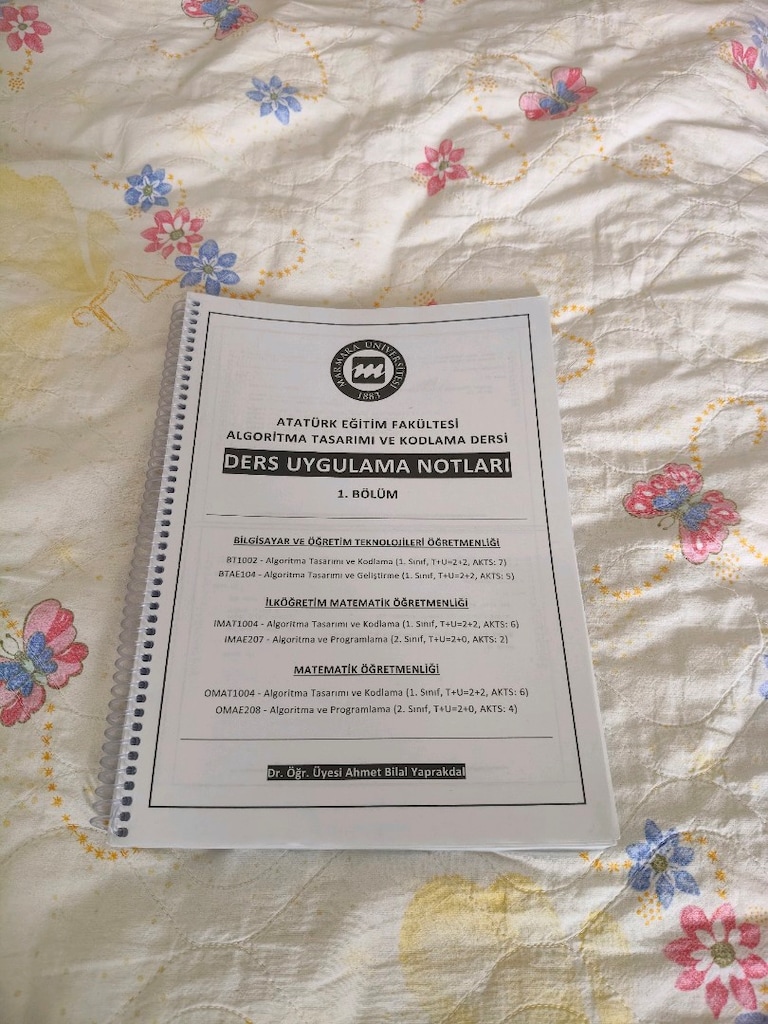 Algoritma Tasarımı Ve kodlama notları - 3