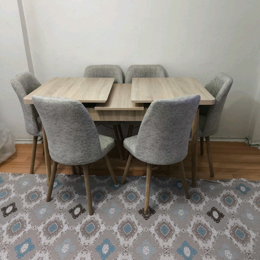 Açılabilir Yemek Masası ve 6 Sandalye Takımı, Kelebek Mutfak Masası - 9