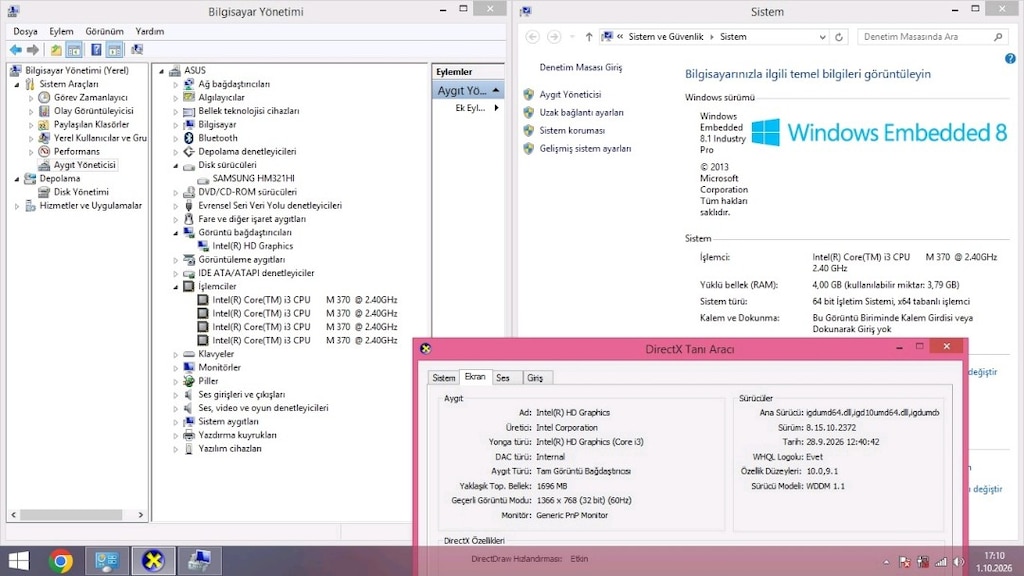 Asus Laptop İ3 İşlemci 4 GB Ram + 320 GB HDD Hafıza - 4