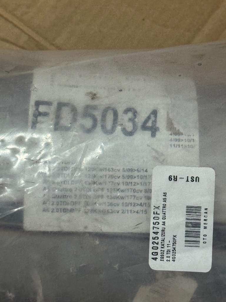 Audi A6 2.0 TDI Katalizör DPF Partikül Filtre AS FD5034 Sıfır - 2