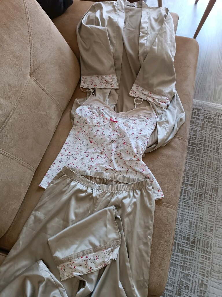Suven polyester elastane M beden 3 lü pijama takım - 8