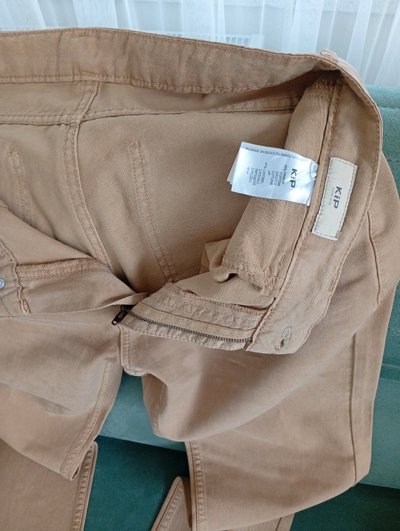 Bej rengi, erkek keten pantolan. Beden, 32. M beden. Sıfır bir üründür - 3