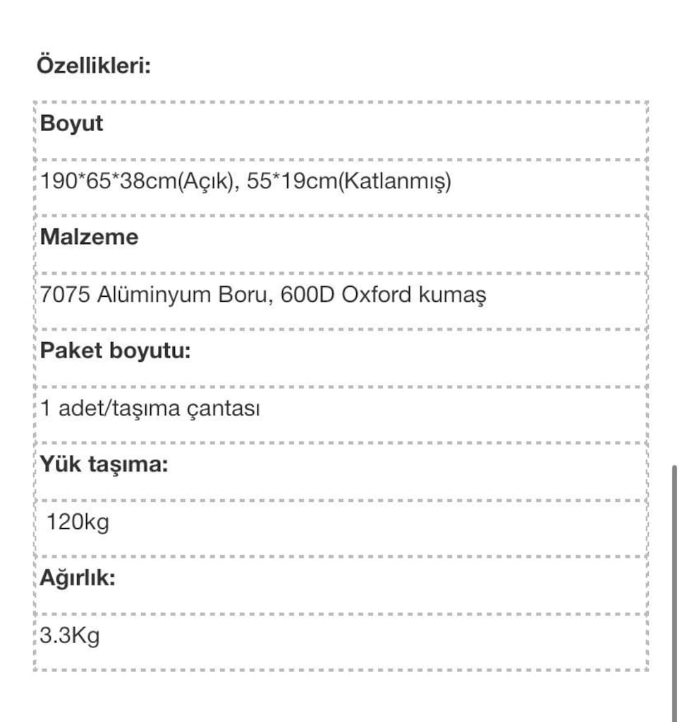 portatif kamp yatagı kampet - 5
