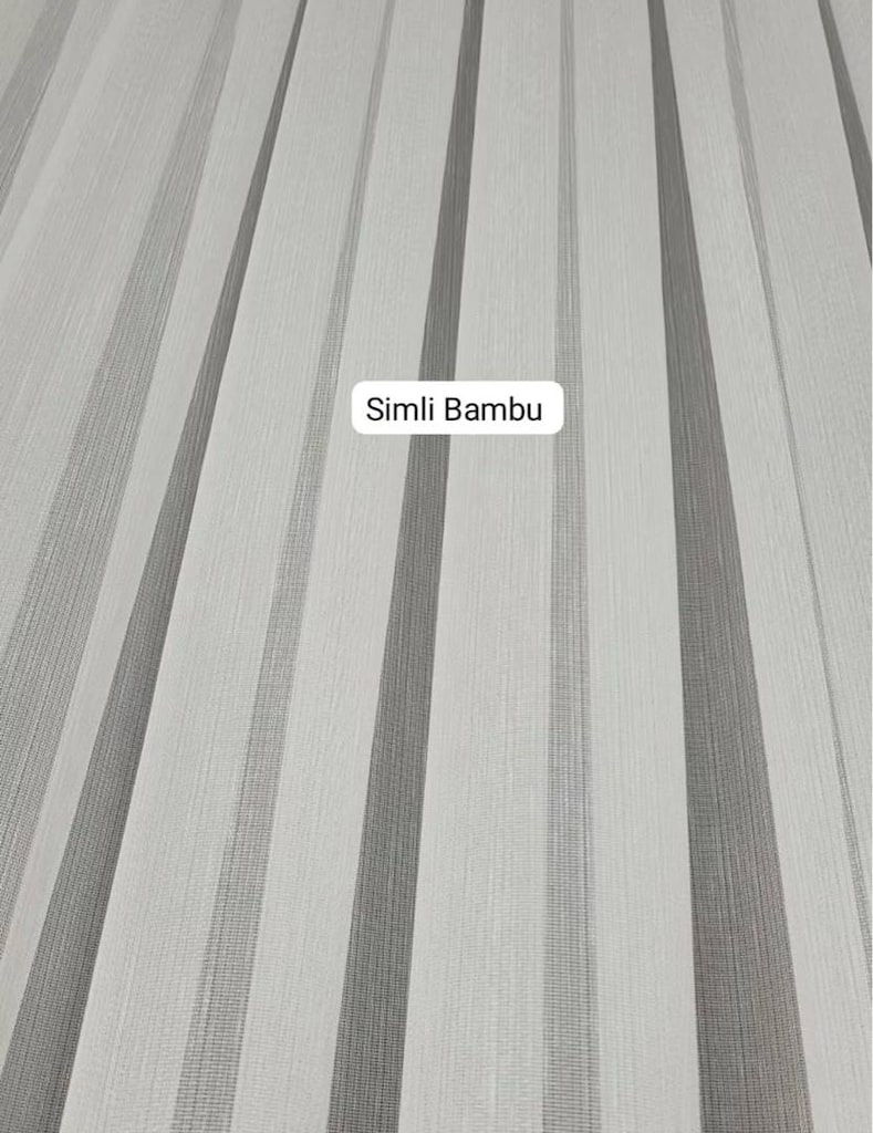 tül perde bambu - 2