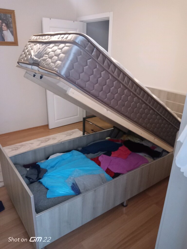 Komple MDF özel yapım 1.90x90 cm tek kişilik bazali yatak - 3