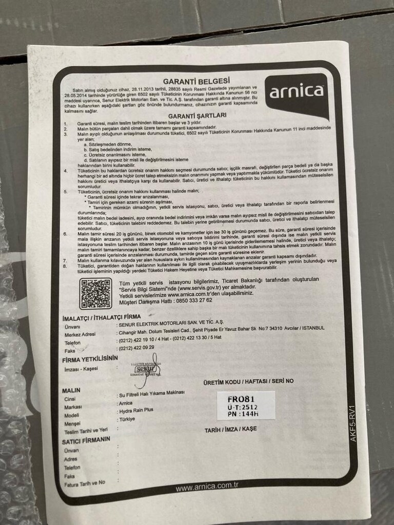 ARNİCA HALI, KOLTUK YIKAMA VE SÜPÜRME MAKİNESİ - 4