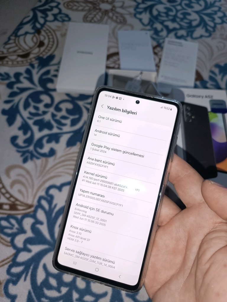 samsung a52 128gb hafiza 8gb ram yurtiçi cihazı ciftsimli NFC var - 8