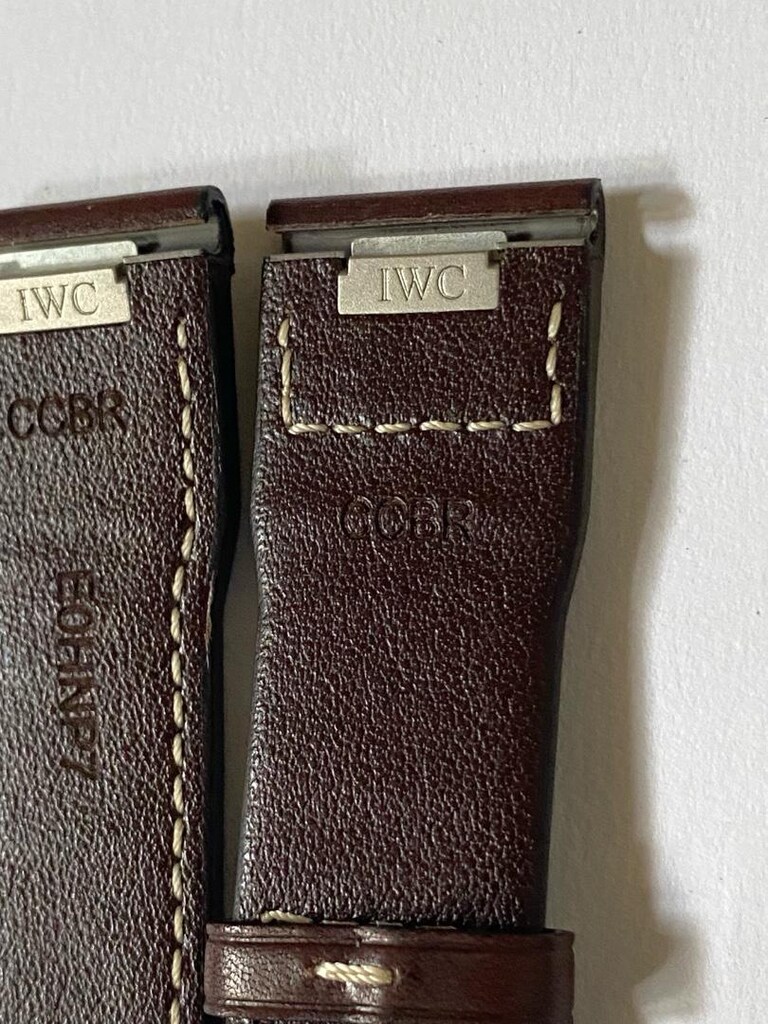 IWC kahverengi deri kordon kolay tak çıkar 21 mm - 7