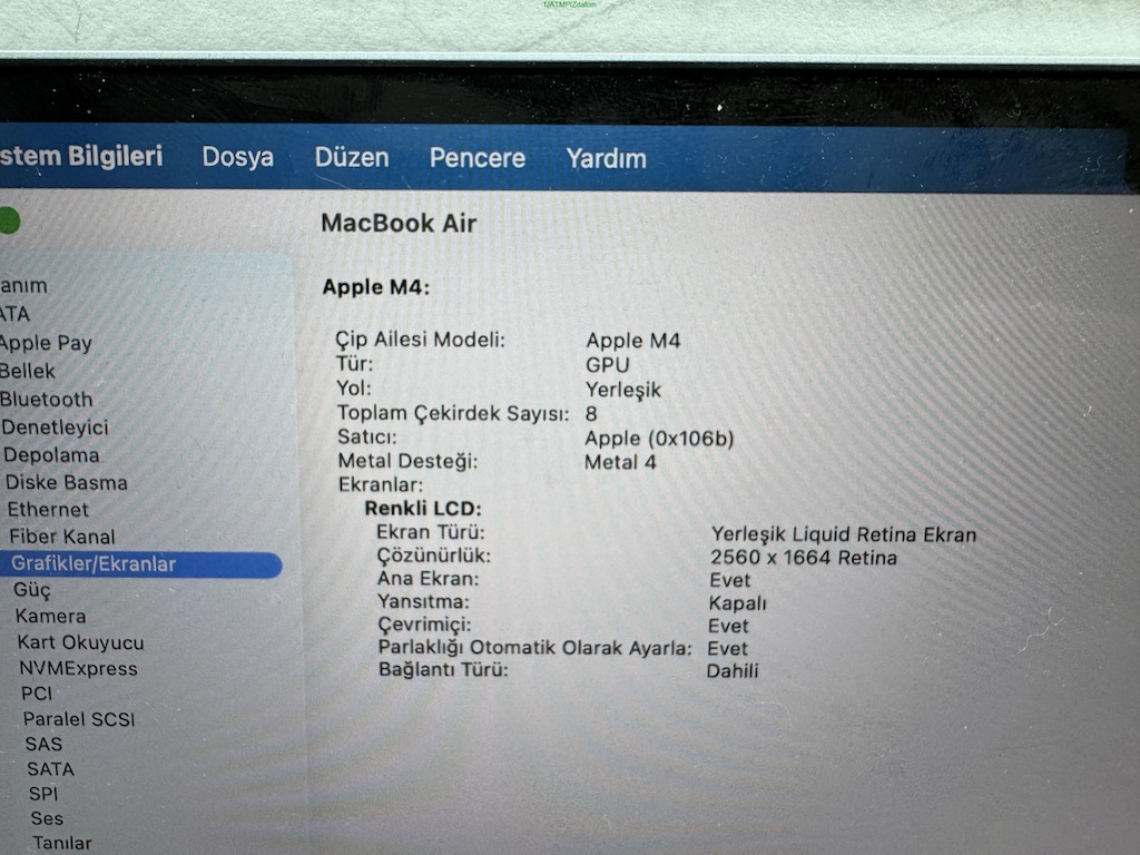 MACBOOK AİR 2025 M4 İŞLEMCİ 256 NVME KUTU + FATURA - 7