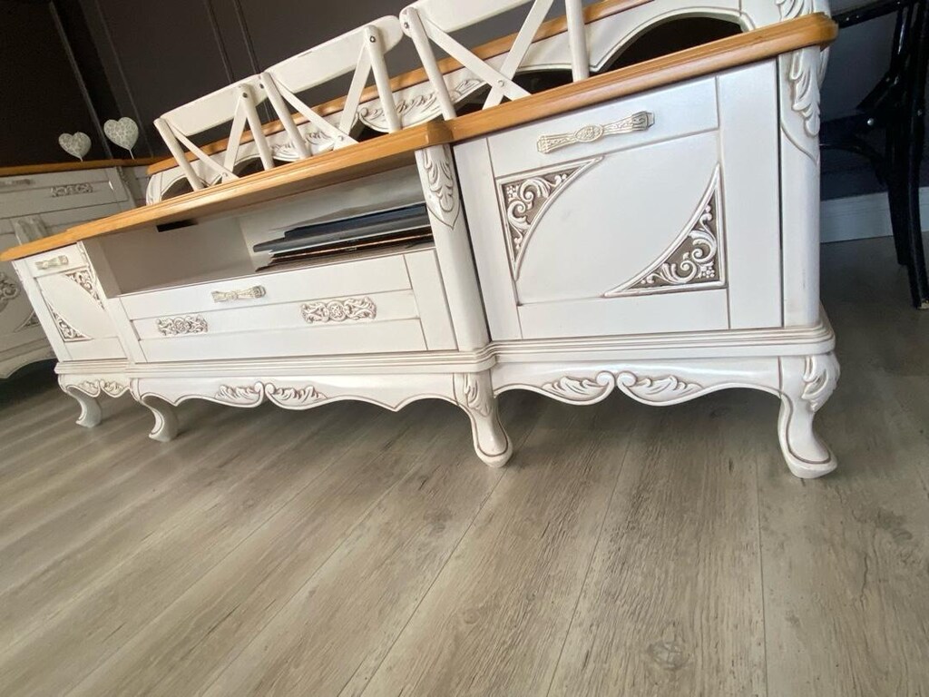 ahşap el oyması salon takımı - 7