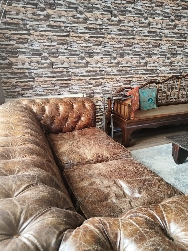 Mudo Concept Vintage Gerçek Deri Chesterfield Salon Takımı - 8