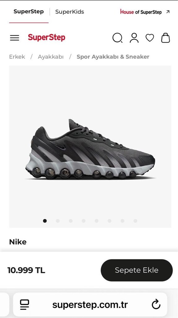 Nike Air Max DN8 Erkek Gri Spor Ayakkabı - 5