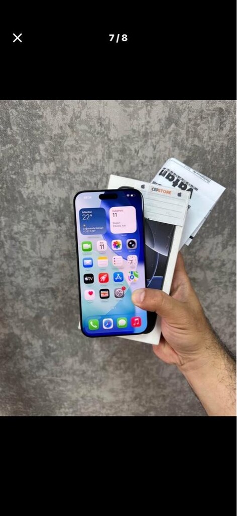 iPhone 16 pro max yurtiçi kutulu faturalı 9 ay garantili pil 91 - 7