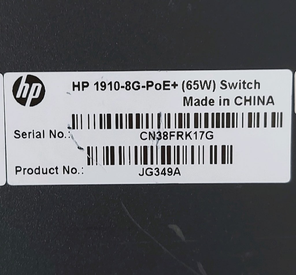 HP -1910-8GB-PoE 65W SWİTCH - 2