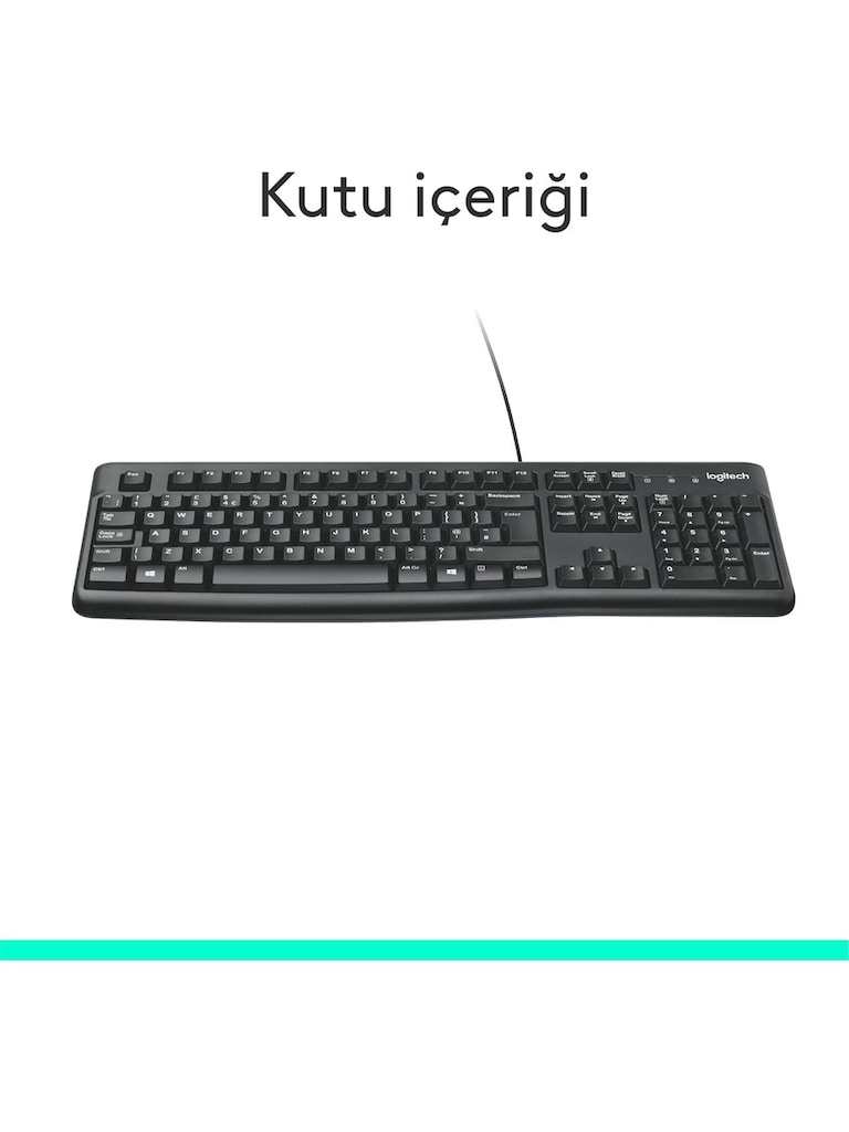 Logitech K120 Kablolu Türkçe Q Klavye - 10