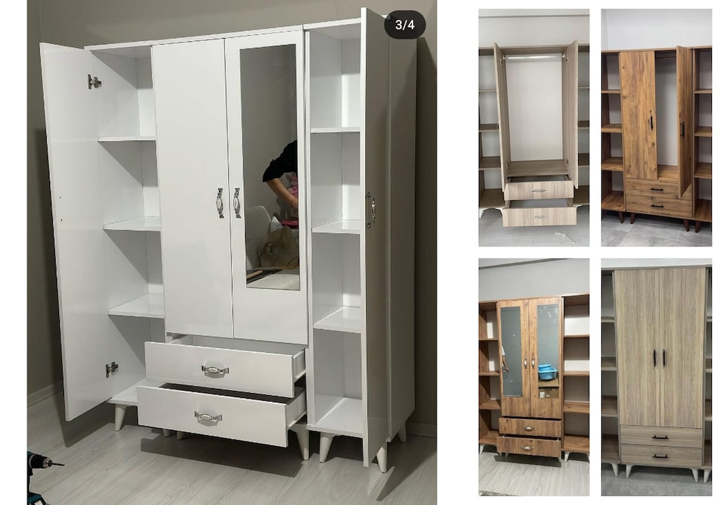 4 kapaklı elbise dolabı uokvybezyr - 5