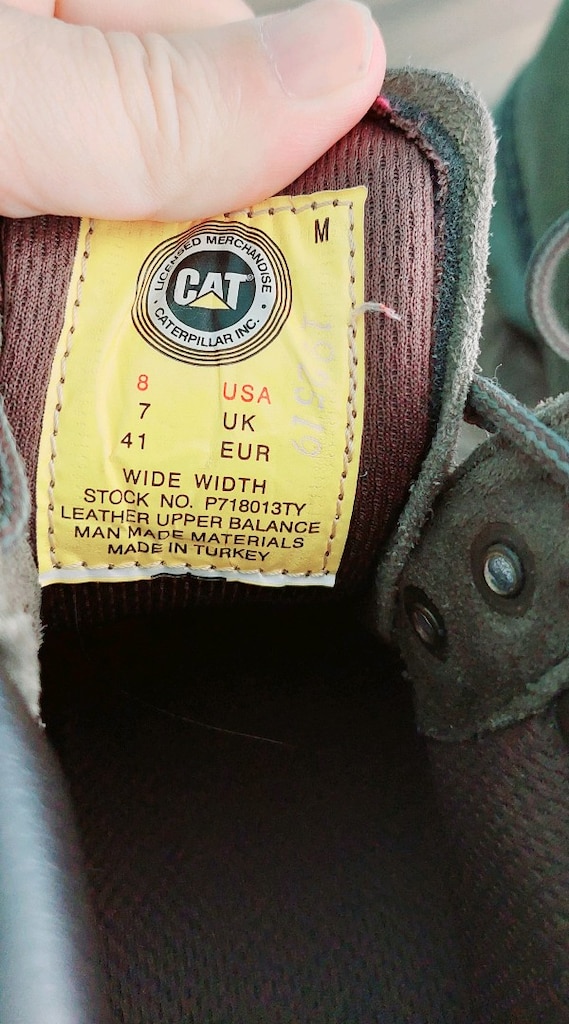Orijinal CAT (Caterpillar) Haki / Yeşil Süet Deri Bot - 5