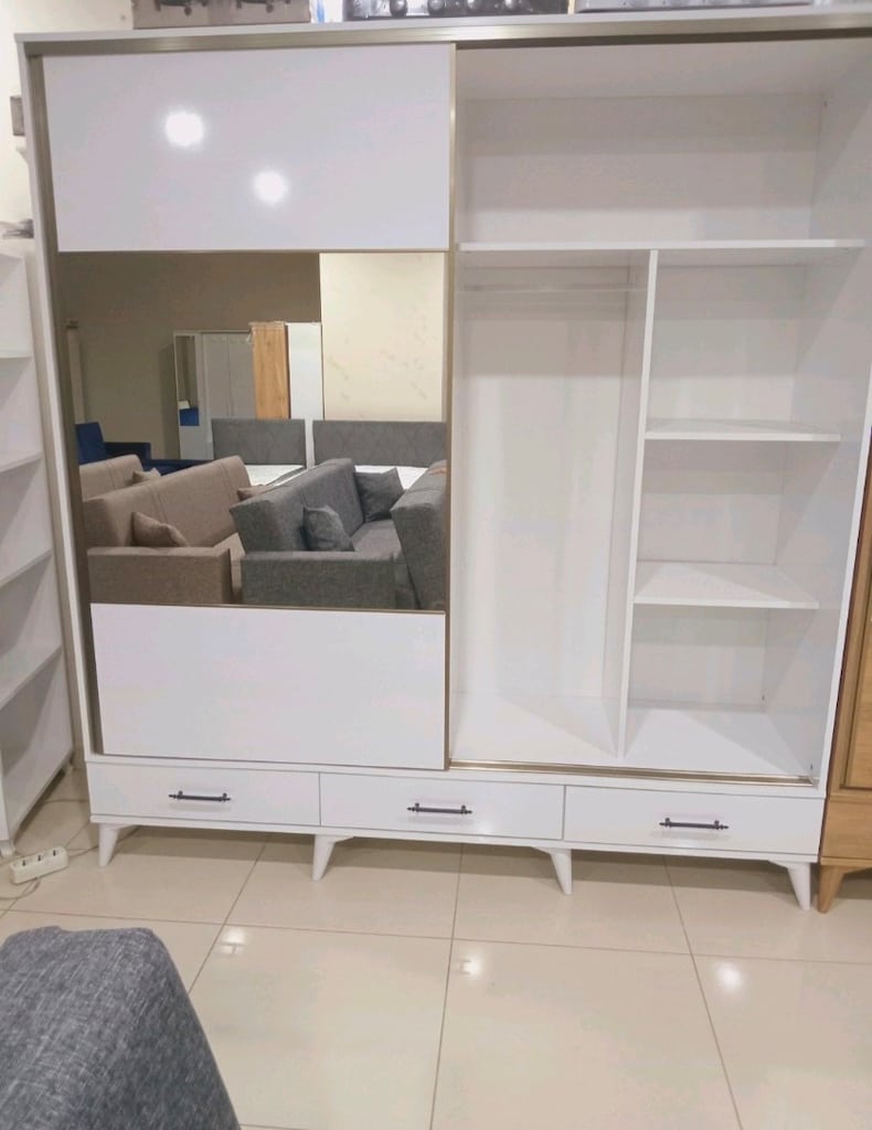 *SIFIR* Sürgülü Gardrop dolap gardırop gardolap NAKLİYE BİZDEN - 7