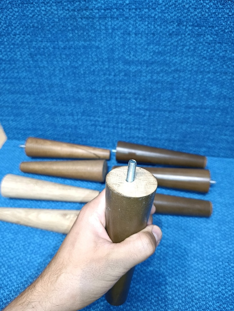 20 cm Ahşap Gürgen Mobilya Ayağı 8Adet Takım - 3