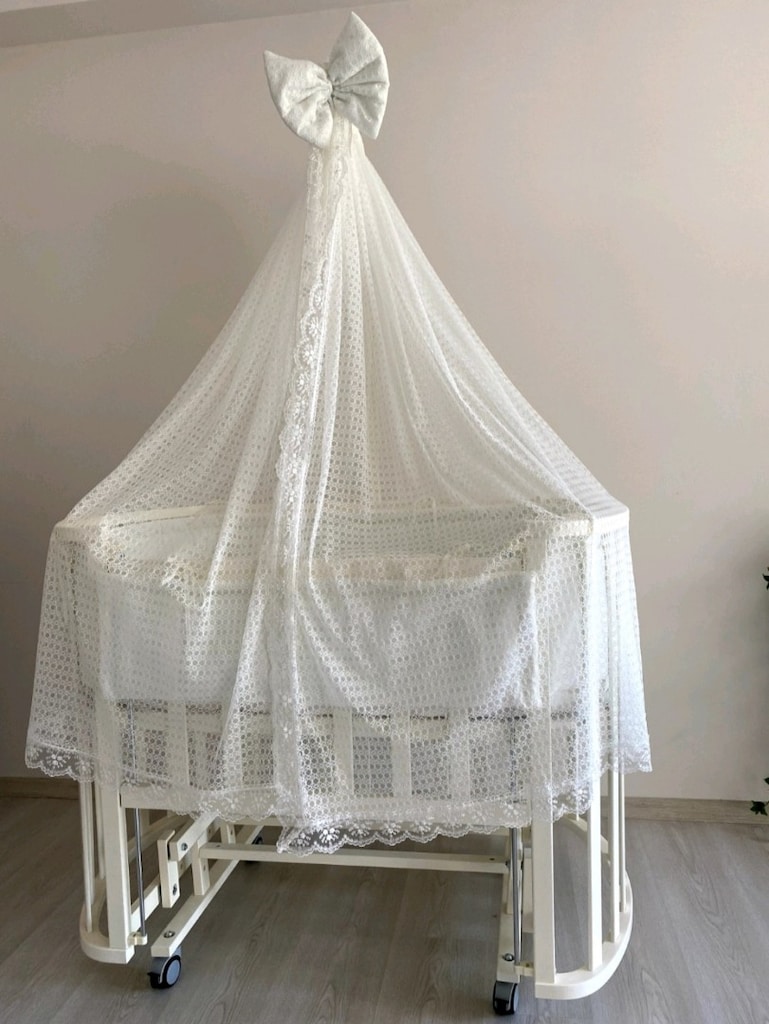 Çok Temiz Ahşap Sallanan Bebek Beşiği - 7