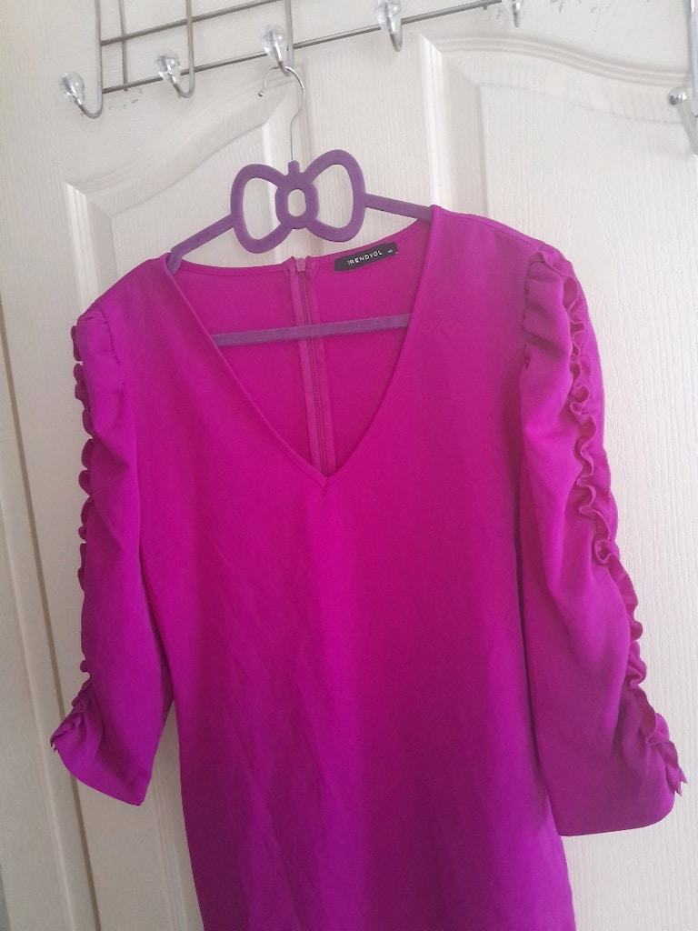 Az kullanilmis,Trendyol,38-M,fusya-pembe elbise satilik - 2