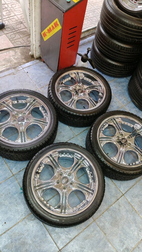 18 inç 5*108 krom jant lastik sıfır gibi hatasız lastik çok iyi - 2