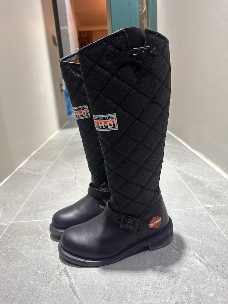 Harley-Davidson Siyah Uzun Çizme – Bayan Modeli, 40 Numara, Sıfır - 3