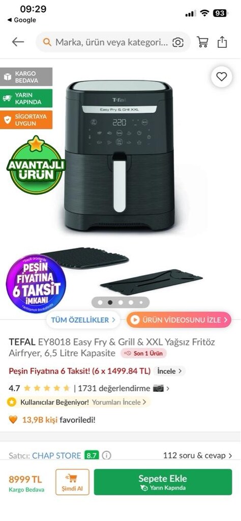 Tefal Airfry - 3