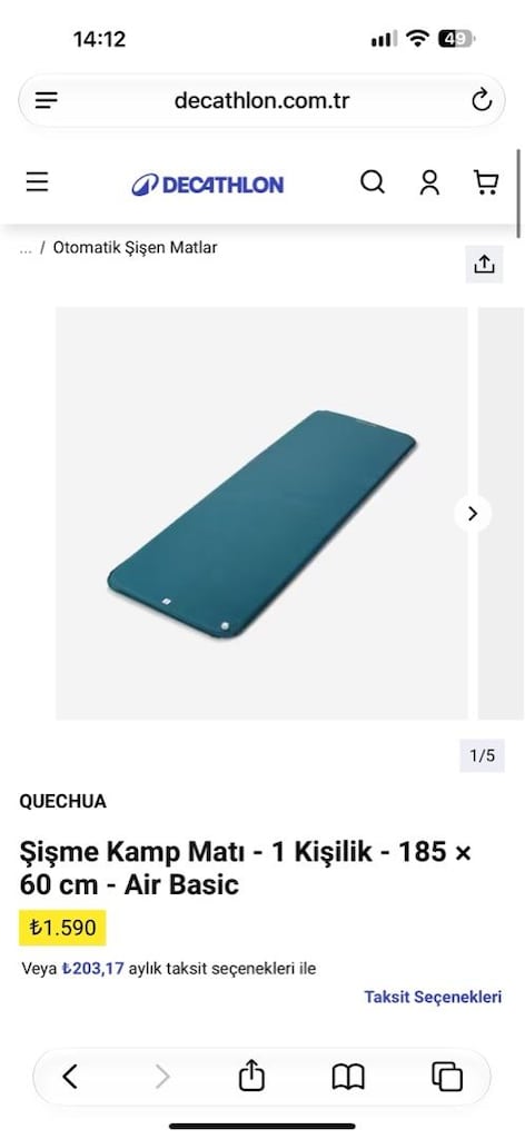 Quecha kamp yatak matı. 185/60 - 3